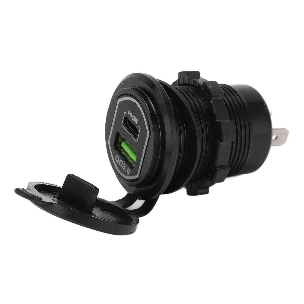 USB Car Charger Waterproof Dual Port Output Fast Charging Charger for Cars 12‑24V