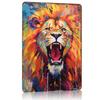 Colorful Lion Painting Metal Poster Tin Sign Wall Art Decoration Living Room Decor Customizable Metal Signs for Home Decoration