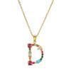 Catena Personalizzata per Clavicola Hip-hop: Collana con Ciondolo Alfabeto in Rame e Zircone