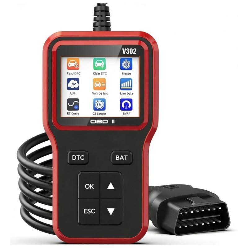 Compacted OBDII Code Reader Tool For Vehicle Diagnostics Check Engine Light Read Clear Codes And Monitor Battery Voltages 1