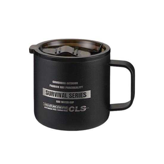 350ml kempingový hrnek s víčkem Potravinářský hrnek bez BPA Ultra lehký nerezový hrnek na vodu Outdoor Travel Camping nádobí