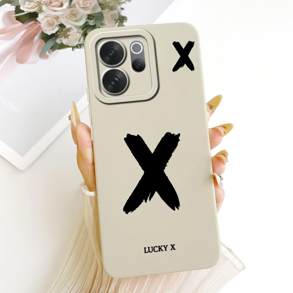 

For Vivo V70 / V70 Elite 2026 Lucky Initial Letter Phone Case For Vivo V 70 V70Elite 5G V2538 V2548 Soft Silicone Cases Bumpers Vivo V70 Elite