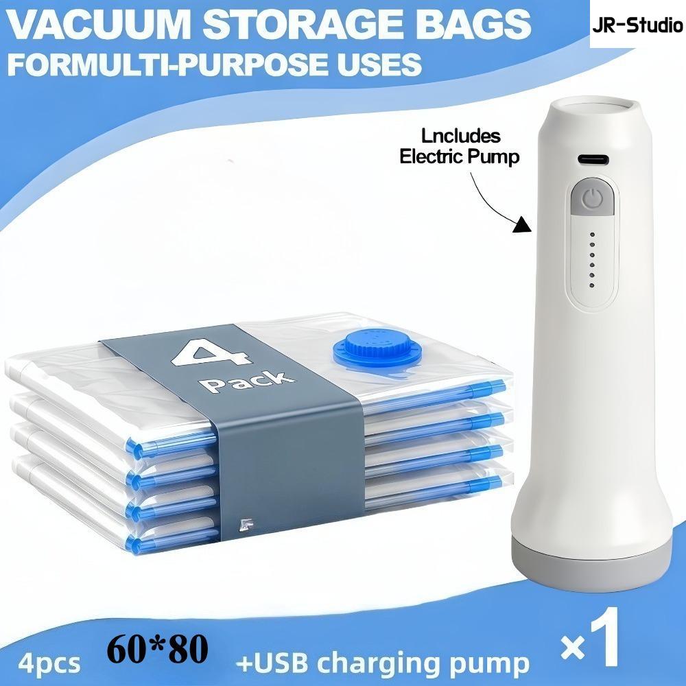 Vakuum-Aufbewahrungsbeutel mit USB-Elektro-Luftpumpe Verschiedene Größen Tragbare Kompressionsbeutel