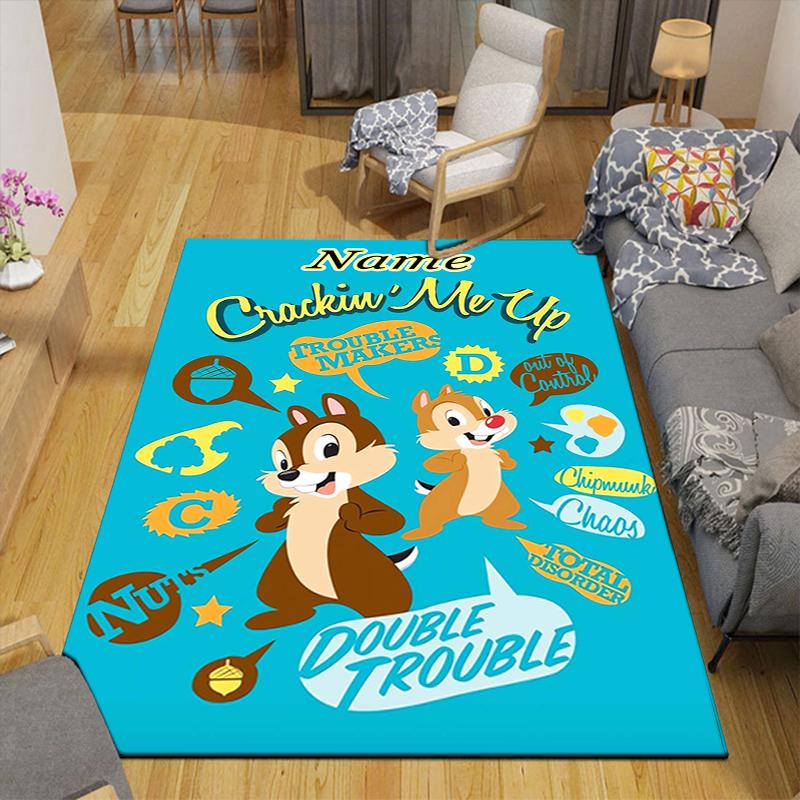 Custom 1Pc Chip Dale Adventure Rug Office Carpet Indoor Outdoor Entrance Doormat Nonslip Soft And Comfortable Living Room D91619