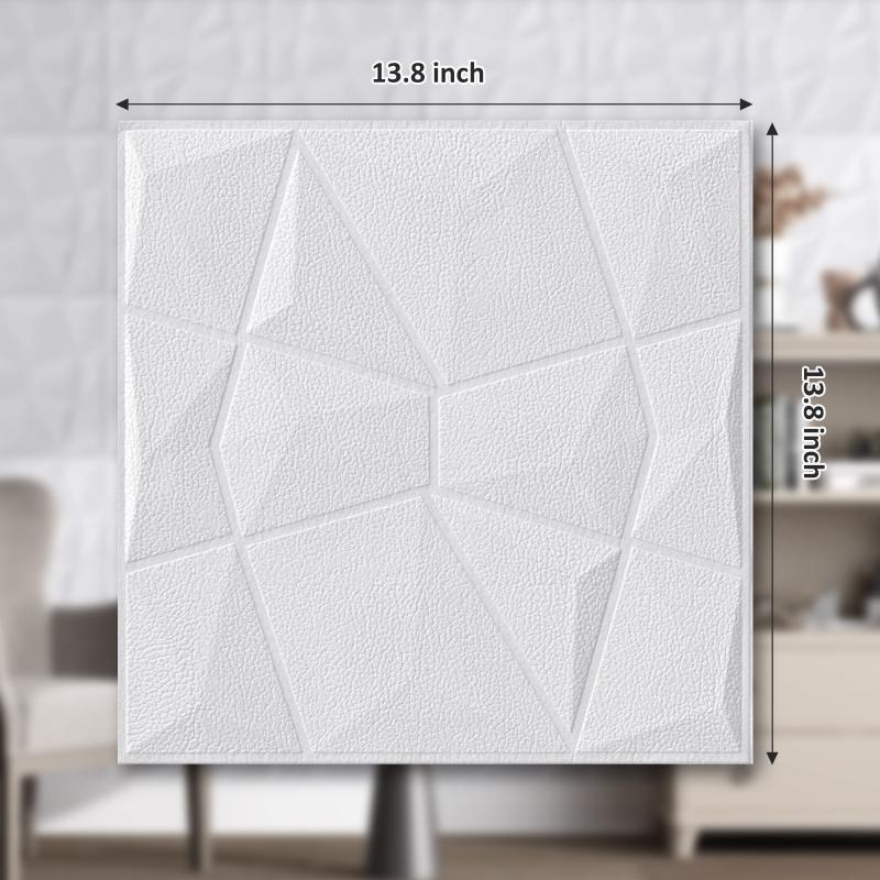 4Pcs 35*35CM Ceiling Bed Room Decor 3D Background Wallpaper Peel And Stick Waterproof Wall Stickers Anti-collision Home Decor