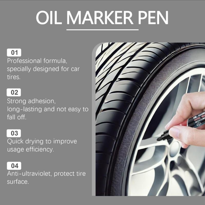 Permanent Marker Waterproof Paint Markers for Metal Surfaces Tire Black Paper Wood Oil Based Paint Marker