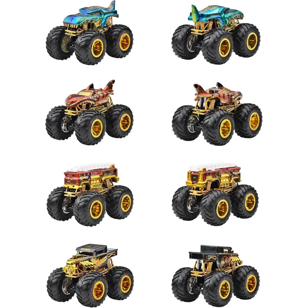 HoT Wheels MonsTer Truck BigfooT Trophy Champion CollecTion SeT WiTh 5 MonsTer T