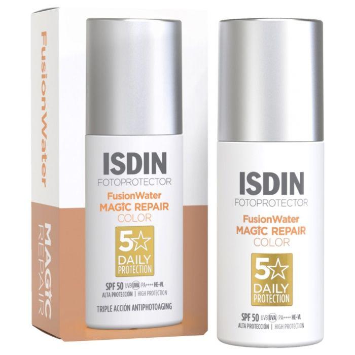 ISDIN FotoUltra Age Repair Fusion Water Color SPF50 (50ml) | Protection Solaire Visage À Base D'eau | Triple Action
