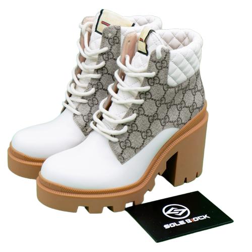 

Gucci GG Supreme Canvas Leather Bootie Women s Beige 659691 UC810 9066 EU 40 белый