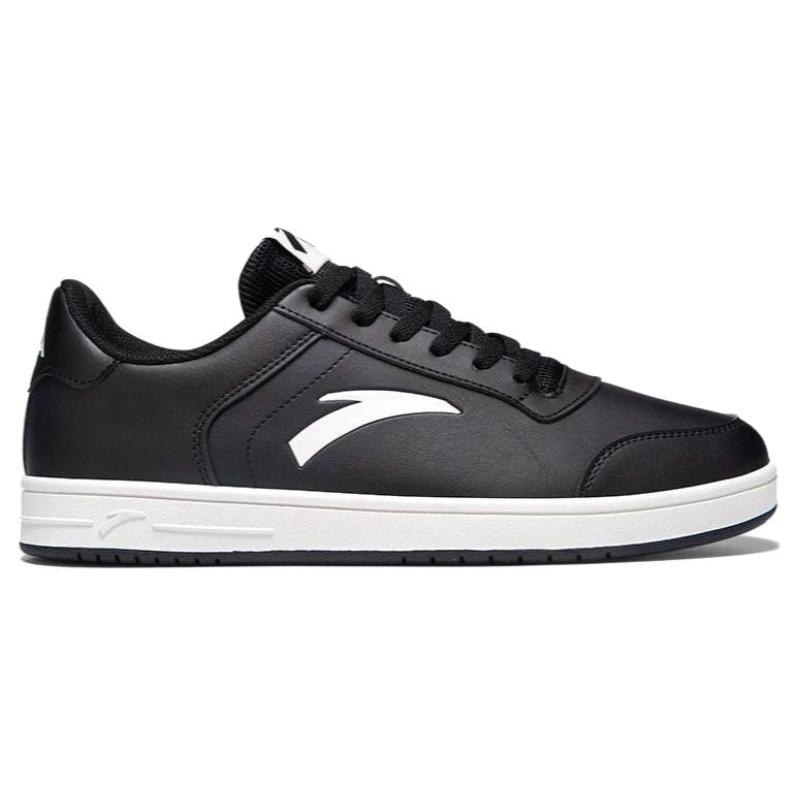Anta Slip Resistant, Abrasion Resistant, Lightweight Low Top Skateboard Shoes Men's Black Sneakers 912348067-8