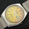 JAPAN VINTAGE SEIKO 5 AUTOMATIC MENS YELLOW COLOR DIAL WATCH A701217-5 R206a-a701217