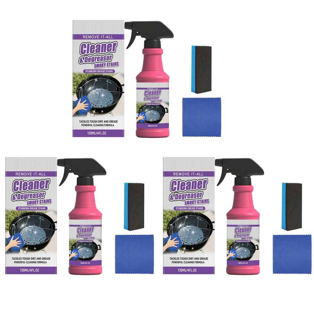 120ml Barbecue Rack Cleaner Powerful Cleaning Stubborn Grease Removes Carbon Deposits Safe Formula No Damage for Grill