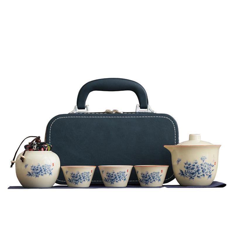 Outdoor travel business trip Kung Fu tea set Business household teapot set Corporate souvenir