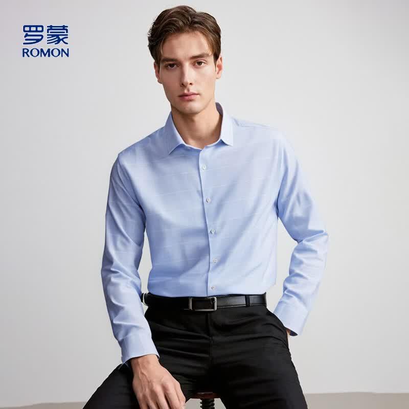 Romon Men s Casual Long Sleeve Shirt 43