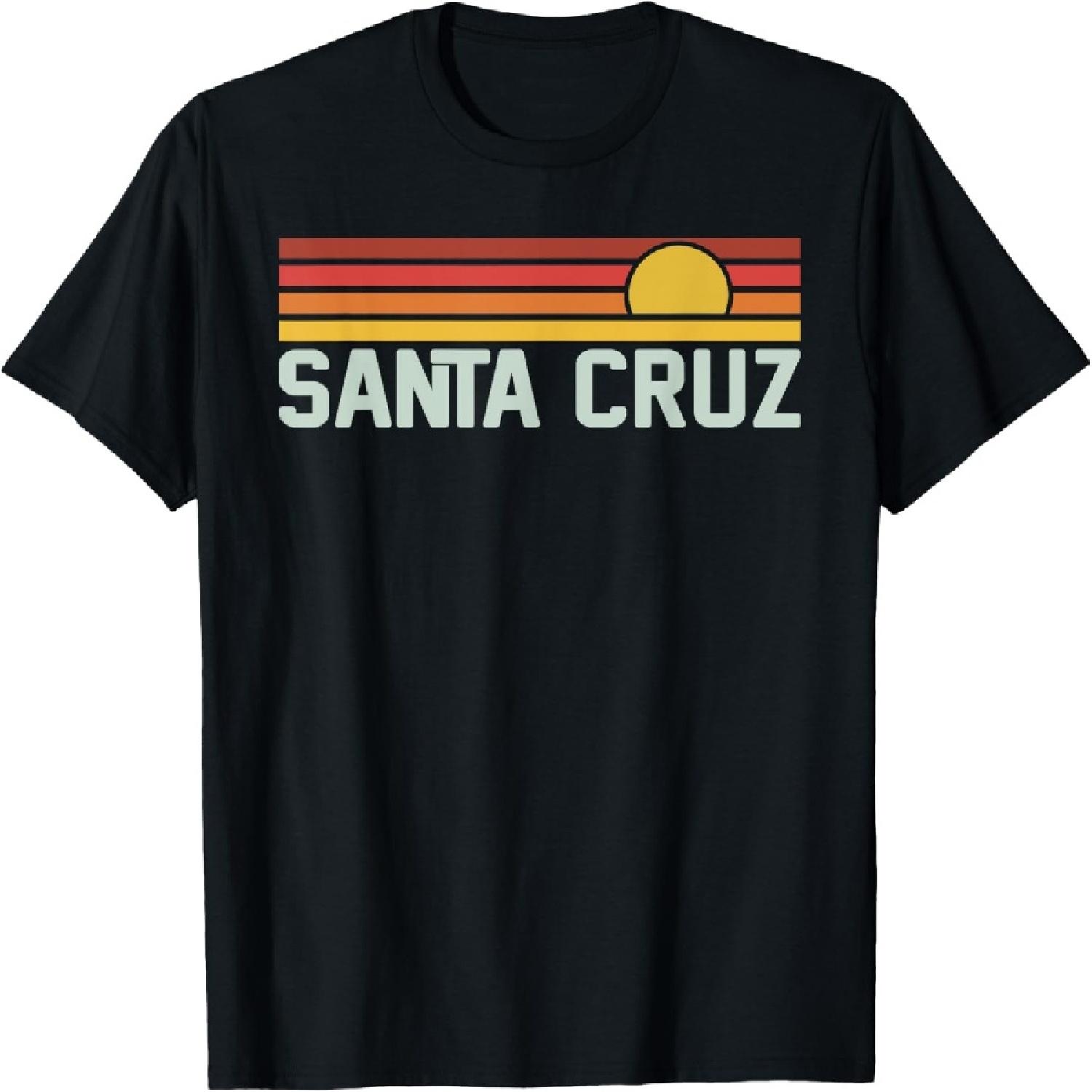Santa Cruz Vintage Beach Sunset California Santa Cruz Summer T-Shirt XXXXXL разноцветный