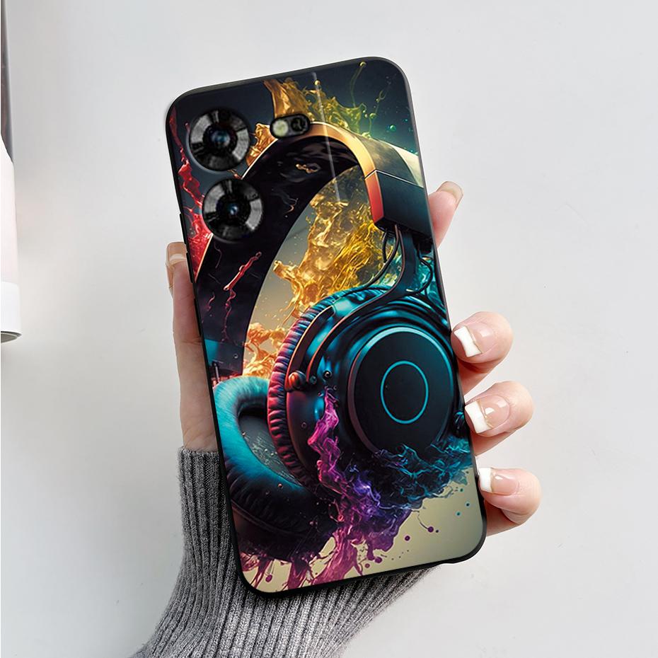 For Tecno Pova 5 Case LH7n Silicone Phone Case Stylish Pattern Slim Soft Black Funda Cover For Tecno Pova 5 4G 2023 Pova5 Capa