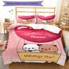 3pcs Custom Name Bubu Dudu Bedding Set Duvet Cover Closure Includes 1 Duvet Cover & 2 Pillowcases, Soft and Comfortable for All Seasons.