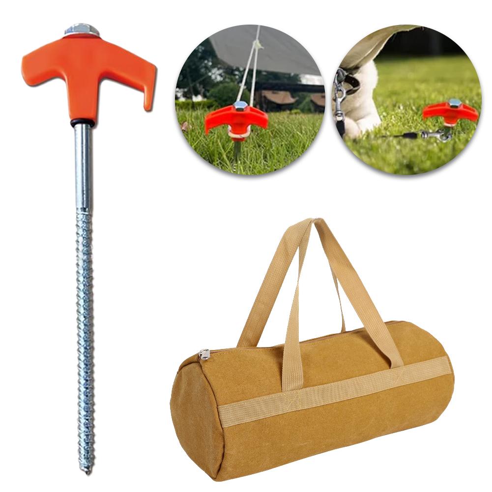 4/8Pcs 20/25cm Tent Pegs Screw in Tent Stakes Long Screw Thread Tent Stakes Metal Tent Nails Outdoor Hiking Tent Accessories