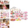 Charming Children's Tea Party Playset With Colorful Tin Tea Set And Sweet Treats
