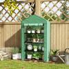 Four-Tier Mini Greenhouse, with Reinforced Plastic Cover
