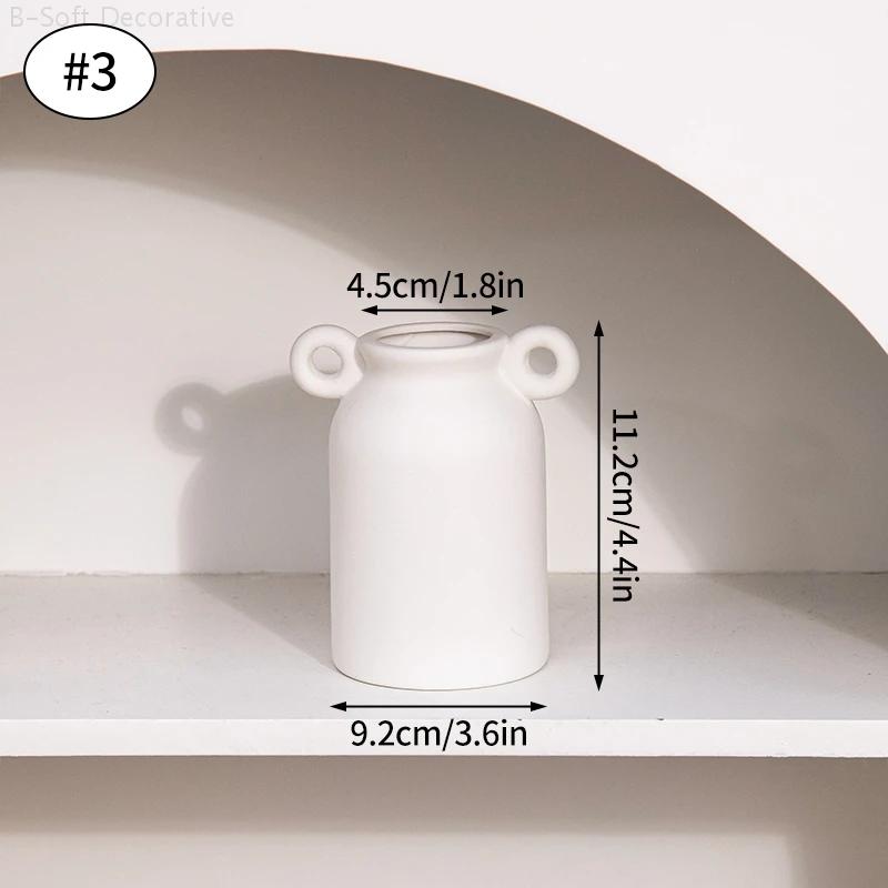 Nordic Modern Ceramic Vase Small Flower Vases for Home Decoration Dried Arrangement Flower Bottle Hydroponic Flower Vases