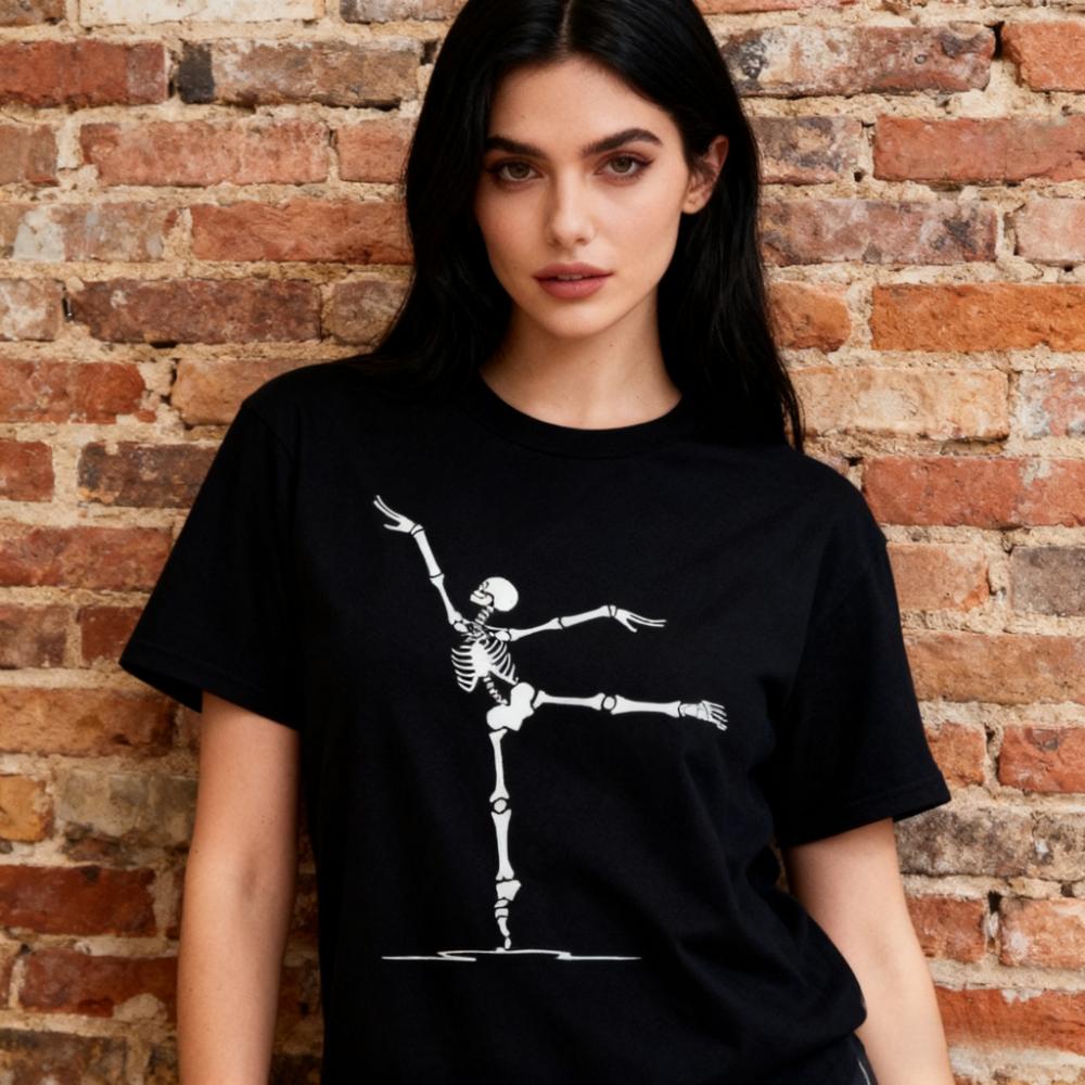 Dancer Skeleton Shirt Dance Posture Funny Novelty Ballet Dancer Gift TShirt Ballerina Women Unisex Tee Graphic Printed Tops