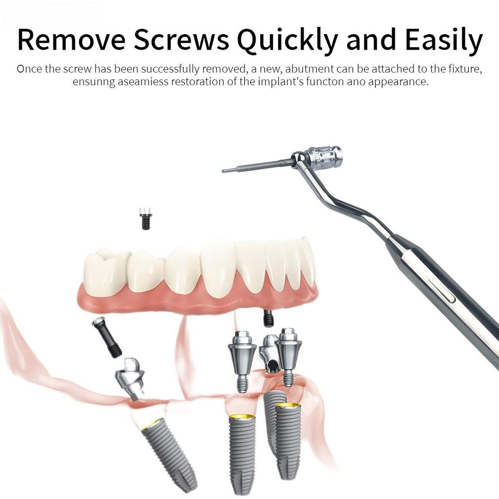 Kit de îndepărtare șurub implant dentar Extractor șurub capac rupt Instrumente chirurgicale de îndepărtare
