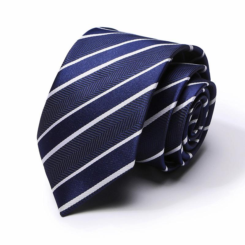 Tie Tie Polyester Silk Tie 8Cm Business Men'S Dress Wedding Studio Tie