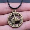 Animal Black Leather Necklace Elephant Wolf Dragon Horse Gecko Lizard Pendant Necklace For Women Men Boy Girls