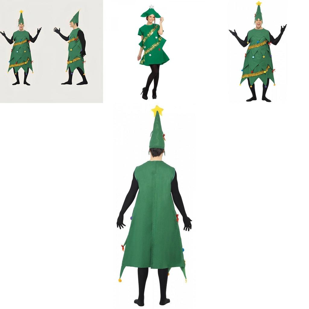 Festive Christmas Tree Dress-up Costume For Grownups Pictures Performances Gifts