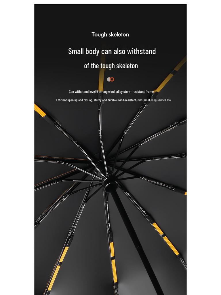 72-Rib Automatic Sun & Rain Umbrella with UV Protection, Large Size, Unisex