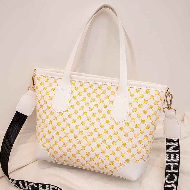 

Женская сумка-ведро с принтом контрастного цвета, летняя модная персонализированная сумка-корзина для овощей, наплечная сумка через плечо, цельная белый