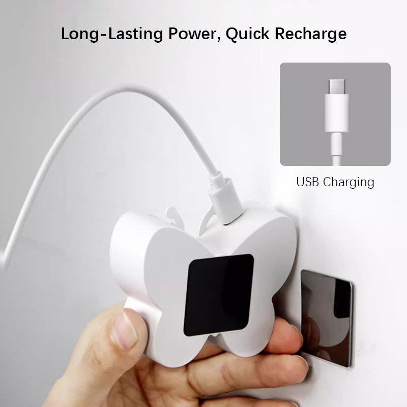 Butterfly Motion Sensor Night Light LED Rechargeable Under Cabinet Lamp for Closet Wardrobe Stair Kitchen Bedroom Home Decor
