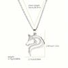 1 Piece Classic Punk Wolf Motif Necklace Stainless Steel Wilderness Animal Wolf Pendant Necklace Rock Couple Adornment Gift