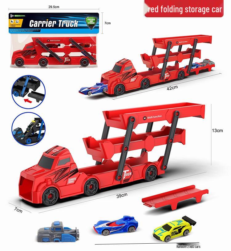 

Складной трансграничный игрушечный контейнер для грузовика с трехуровневым хранением для детей