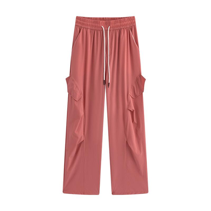 Quick-drying Overalls Women's Pants New Summer Charging Small Wide-leg Ice Silk Thin Mountaineering Sweatpants