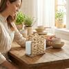 Rustic Style Grass Napkin Holder Natural Handmade Standing Tissue Dispenser Vintage Tabletop Tissue Rack Farmhouse Decor