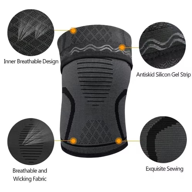 Sell Elastic Breathable Compression Knitted Nylon Sports Knee Protector Guard Support Brace Sleeves For Knee Pain Relief