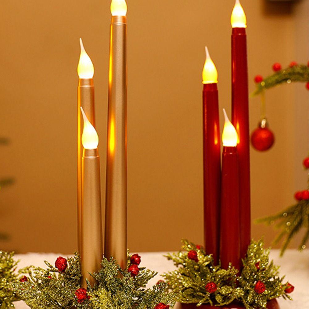 Retro Christmas LED Candles Light Flickering Electric Candle Tealight  Home New Year Decor