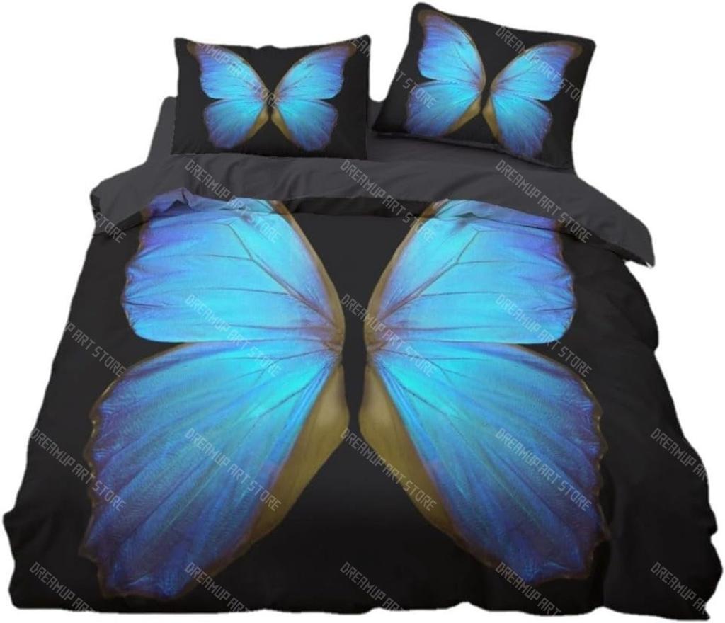 Butterfly Bedding Set Beautiful Colourful Butterflies 3D Prints Duvet Cover Scandinavian Queen Double Comforter Set Girl Gift