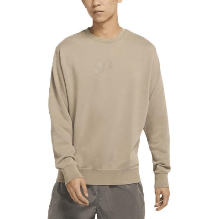 Nike Sweatshirts Men's Moon Fossil Gray Crew Neck Moderate Other DD4665-087