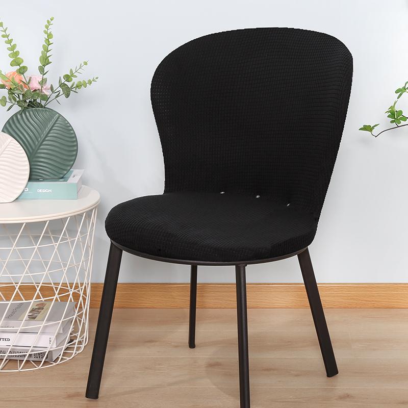Semi-circular Arc Type Chair Cover Elastic Small Stool Slipcovers Single Low Back Dining Chairs Covers Seat Cover Home Decor