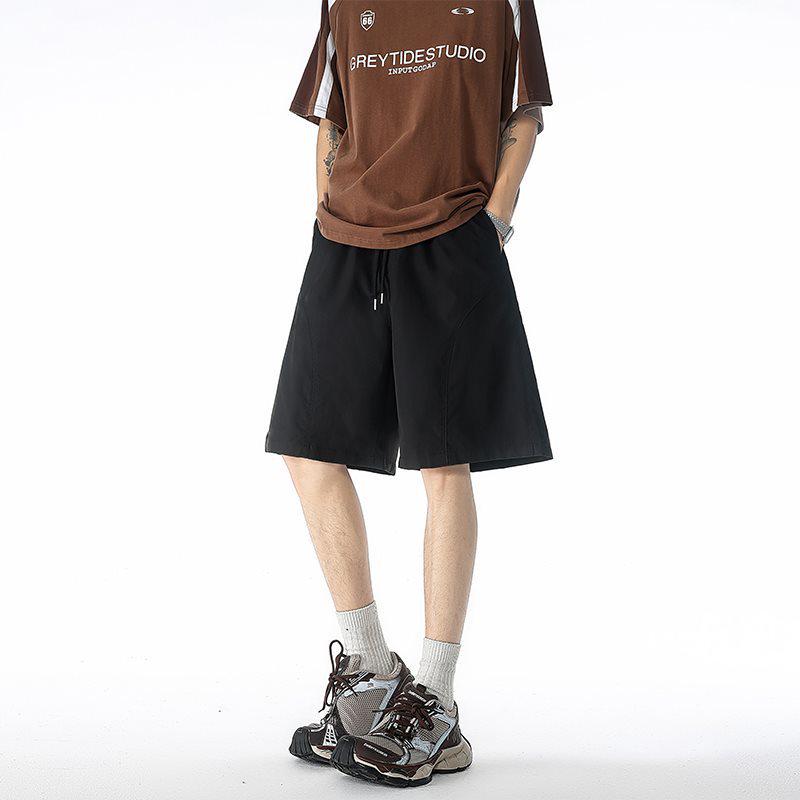 Men s Retro Quick-Dry Outdoor Capri Shorts - Multi-Pocket, Summer, Plus Size, Loose Fit 3XL модели: черный