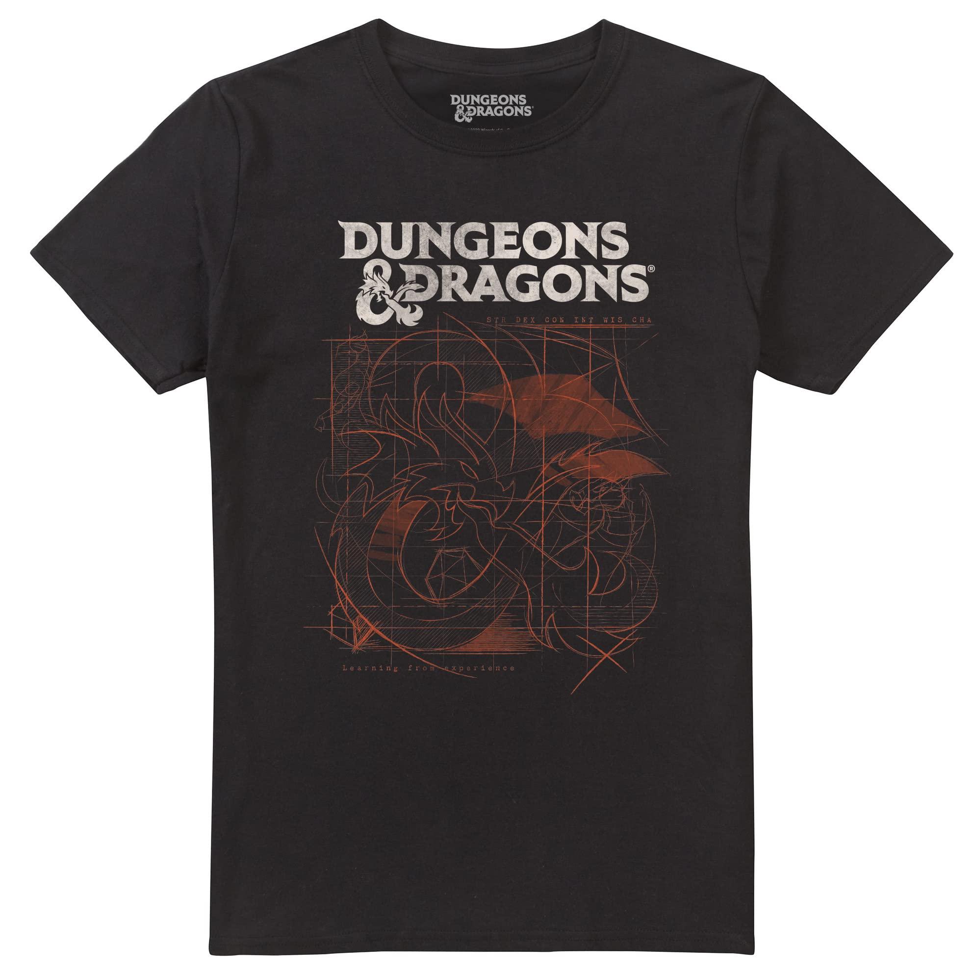 Dungeons & Dragons T-shirt schizzo da uomo 4XL nero