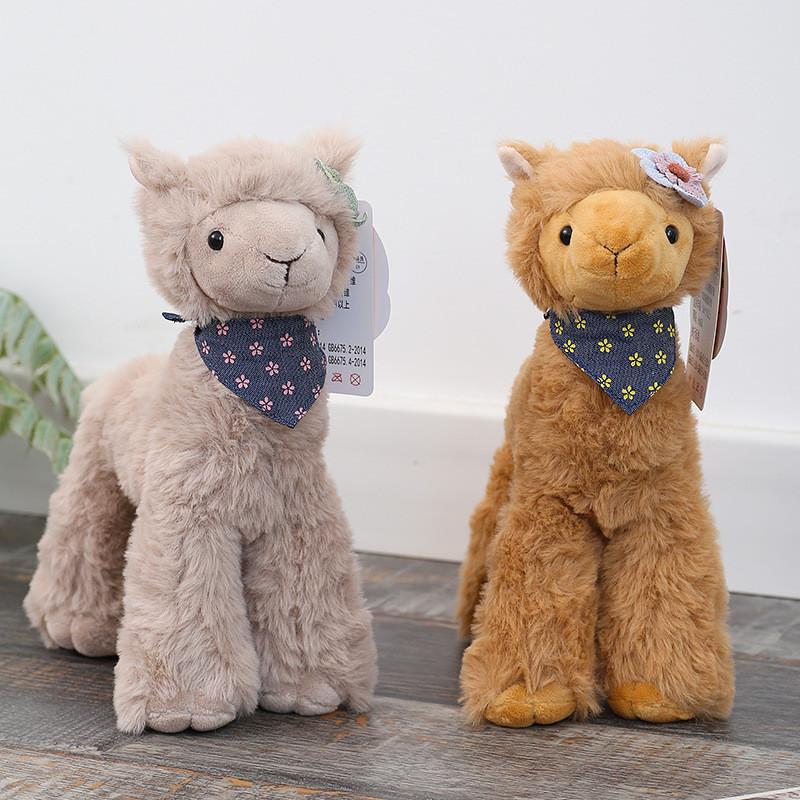 Adorable Alpaca Plush Toy With Long Faux Fur For Kids And Babies Gift Idea