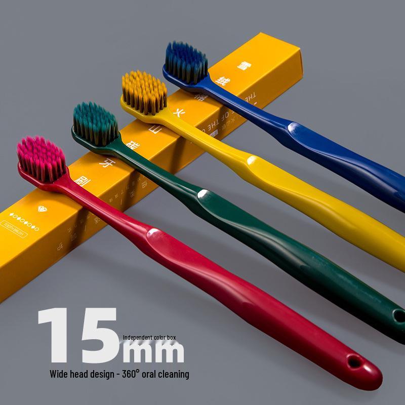 Soft Bristle Toothbrush Family Pack - Adult Wide Head, Couple Style, Wedding Party Favor, Chinese Trend, Men s Special