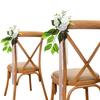 Wedding Chair Back Flower Elegant Artificial Flowers and Leaves Outdoor Wedding Aisle Decoration 50x13cm