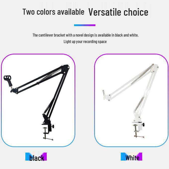 NB35 Universal Folding Microphone Boom Arm Stand with Clamp for Desktop Live Streaming.