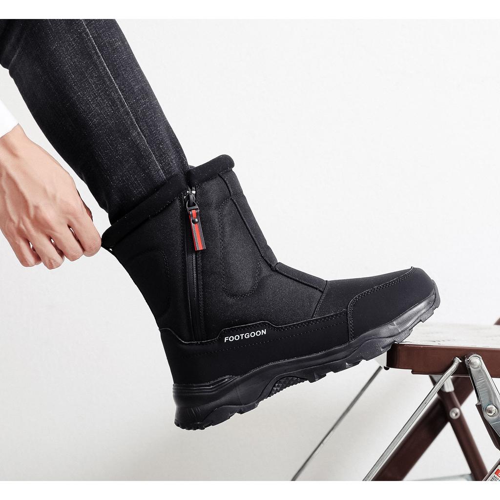 Tykkede varme snøstøvler bomullssko for menn og kvinner Vinter utendørs skistøvler Fasjonable bomullssko