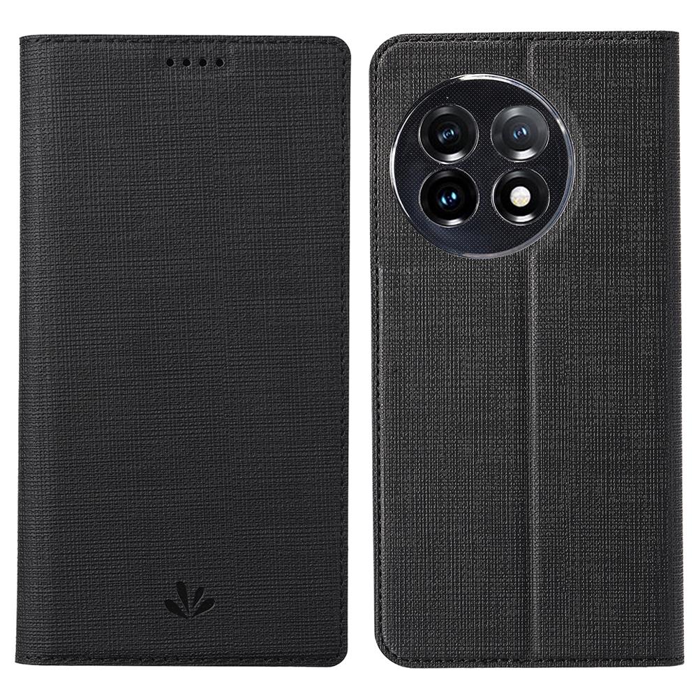 

Серия VILI DMX для OnePlus 11 5G Чехол для телефона из ПУ кожи Слоты для карт Подставка для мобильного телефона Чехол-книжка Black